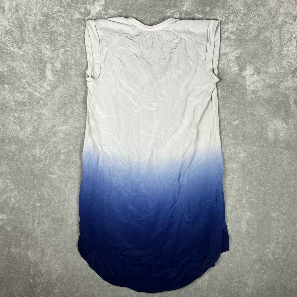 Rebecca Taylor Dress Womens 2 Revolve Silk Dip Dye Ombre Beach Boho Slate&Moon - Picture 2 of 9